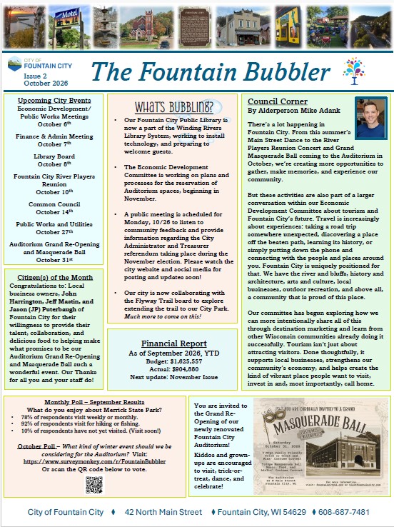 THE FOUNTAIN BUBBLER ISSUE 2 OCTOBER 2026